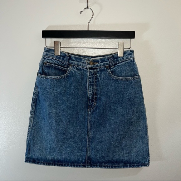 Vintage Calvin Klein denim mini skirt vintage size 11 modern size 4 - Picture 1 of 7